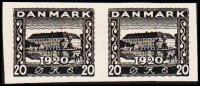 1920 - 1921. Commemorating The Re-union. 20 øre Black. Pair. (Michel: ) - JF180666 - Prove E Ristampe