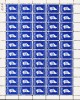 1962. SITDLIMAT SPAREMÆRKE. 25 øre Blue. Complete Sheet With 50 Stamps. Unusual.   (Michel: ) - JF180619 - Spoorwegzegels