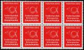 1963. NØDFRIMÆRKE. Indenlandsk Brevporto DANMARK. 8-block. (Michel: ) - JF180676 - Proofs & Reprints