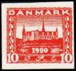 1920 - 1921. Commemorating The Re-union. 10 øre Red. Fold. (Michel: ) - JF180672 - Proofs & Reprints