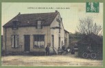 TOP CPA, Toilée Vernie - SEINE ET MARNE - LORREZ LE BOCAGE - CAFE DE LA GARE - Belle Animation, Cycliste - G. Delion - Lorrez Le Bocage Preaux