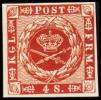 1886. Official Reprint. Dotted Spandrels. 2 Sk. Blue. (Michel: 3 ND) - JF180731 - Essais & Réimpressions