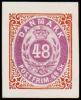 1886. Official Reprint. Tofarvet Skilling. 48 Sk. Brown/lillac Inverted Frame. (Michel: 22 II ND) - JF180704 - Proeven & Herdrukken