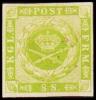 1886. Official Reprint. Wavy-lined Spandrels. 8 Sk. Green On White Paper. (Michel: 8 ND) - JF180716 - Proeven & Herdrukken