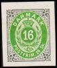 1886. Official Reprint. Bi-coloured Skilling. 16 Sk. Gray/green Inverted Frame. (Michel: 20 II ND) - JF180701 - Ensayos & Reimpresiones