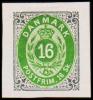 1886. Official Reprint. Bi-coloured Skilling. 16 Sk. Gray/green Inverted Frame. (Michel: 20 II ND) - JF180702 - Prove E Ristampe