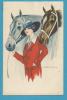 CPA 257-2 ART DECO ART NOUVEAU Femme Cheval équitation équestre  Illustrateur Italien Italia T. CORBELLA - Nanni