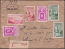 Monaco 1948 Y&T 277, 309 X 2, 311, 312 Sur Lettre Recommandée De L'Office Des émissions. Oblitération Machine !! - Brieven En Documenten