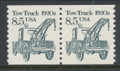 USA 1985 Scott # 2129. Transportation Issue: Tow Trauck 1920s. Pair, MNH (**). - Rollenmarken