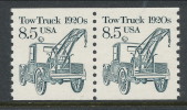 USA 1985 Scott # 2129. Transportation Issue: Tow Trauck 1920s. Pair, MNH (**). - Coils & Coil Singles