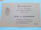 Sint-Joaanna Instituut BERCHEM ( Zomerfestival ) " GYM- En DANSSHOW " 1967 ( Reclame Lamoen ) Zie Foto´s ) ! - Toegangskaarten