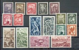 Saar 272/88 SATZ** MNH POSTFRISCH 130EUR (70224 - Unused Stamps