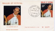 WALLIS ET FUTUNA - SA SAINTETE PAUL VI - FDC ILLUSTREE ET NUMEROTEE (3000 Ex) N°001177 - FDC