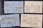 Netherlands 4 Covers 1862-68 To Germany Duchy Baden Railway Postmark - Verzamelingen