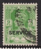 BURMA 1946 9p Service Overprint - New Colours SG O30 - Very Fine Used VFU 11A146 - Birmanie (...-1947)