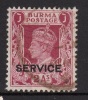 BURMA 1946 2a Service Overprint - New Colours SG O33 - Very Fine Used VFU 11A149 - Birmania (...-1947)