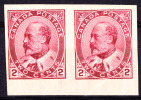 Canada Edward VII 2c Carmine Imperf Pair. Scott 90a. - Neufs