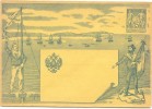 LBL34 - EP ENVELOPPE TSC  ESCADRE RUSSE A TOULON 1893 VERT SUR JAUNE NEUVE - PATTE COLLEE - Enveloppes Types Et TSC (avant 1995)