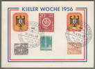 Berlin: Sonderkarte Mit Berlin Michel-Nr. 42, 43, 135, 136-37 U. 139, SST Zu " Kieler Woche 1956 " !    X - Covers & Documents