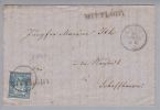 Heimat GL Mittlödy 1863-04-23 Brief Nach Schaffhausen - Storia Postale