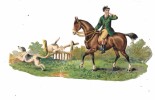 Découpi Dimension 21 Cm : Scène De CHASSE à COURRE - Animales