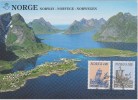 Norway Exhibition Cards 1985 Gothex 85 (Gothemburg) - Frimerkets Dag With Mi 891-892 Ships - Reine (Lofoten) - Collections