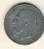 FAUX # LEOPOLD II #  5 FRANCS  # 1876   #  DIAM 36 MM # 15 GR #  ETAIN ? # - 5 Francs