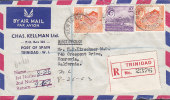 Trinidad & Tobago Registered Einschreiben Airmail NEWTOWN 1963 Cover Brief MONROVIA United States (2 Scans) - Trinidad Y Tobago