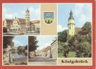 AK DDR Königsbrück Kreis Kamenz 1988 Rathaus Schwanenteich Wappen - Königsbrück