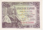 BILLETE DE ESPAÑA DE 1 PTA DEL 15/06/1945 ISABEL LA CATÓLICA SERIE I CALIDAD EBC+ (XF) (BANK NOTE) - 1-2 Peseten