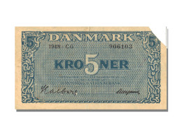 Billet, Danemark, 5 Kroner, 1948, TTB - Dänemark