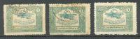 1926 TURKEY 1K. STAMP IN AID OF THE TURKISH AVIATION SOCIETY 3x Stamps MICHEL: 2 USED - Wohlfahrtsmarken