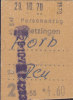 DB Fahrkarte: Metzingen-Horb über Reutlingen 2.Kl. 51-55 Km, 4,60 DM,  29.10.1970 - Europe