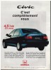 HONDA CIVIC,  PUBLICITE ISSUE D´UN MAGAZINE 1993 FORMAT 21 X 28.5 FRANCE - Werbung
