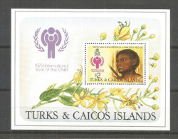 566 * TURKS & CAICOS ISLANDS * BLOCK JAHR DES KINDES * UNGEBRAUCHT ** !! - Turks E Caicos