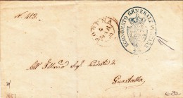 Pref. Modena Per Guastalla, Economato Generale Militare, Cover Senza Cont. 1853 - Modène