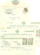 VISE - Lot De 2 Factures + Enveloppe - Essence " SINCO "  Sinclair Pétroleum Company 1936 - Angleur - 1900 – 1949