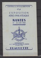 Exposition Aéro Philatelique De Nantes 17 Et 18 Juin 1950 - Expositions Philatéliques