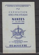 Exposition Aéro Philatelique De Nantes 17 Et 18 Juin 1950 - Briefmarkenaustellung