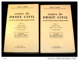 DE JUGLART. COURS DE DROIT CIVIL. Tome 1 Et 2. 1970 - Recht