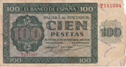 BILLETE DE ESPAÑA DE 100 PTAS 20/05/1936 SERIE T EN CALIDAD RC (BANK NOTE) - 100 Peseten