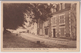 THENEZAY : PLACE DE L'HOTEL DE VILLE - PHARMACIE - ECRITE 1945 - 2 SCANS - - Thenezay