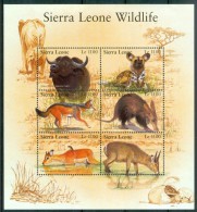 2002 Sierra Leone "Sierra Leone Wildlife" Animali Animals Animaux Set 2 Block MNH** Sc86 - Sierra Leone (1961-...)