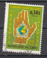Zaire 1973 Mi Nr 483  50 Jaar Interpol - Gebruikt