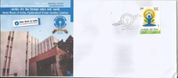 State Bank Of India, Hyderabad Circle,Golden Jubilee, Hyderabad Cancelled Indien Special Cover 2015 - Lettres & Documents