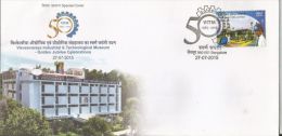 Indien Special Cover 2015, Visvesvaraya Industrial & Technological Museum, Golden Jubilee Celebrations - Brieven En Documenten