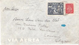 CARTA CIRCULADA DE PORTUGAL PARA A BELGICA - Storia Postale