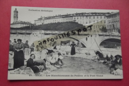 Cp  Nice Les Blanchisseuses Du Paillon Et Le Pont Vieux - Old Professions