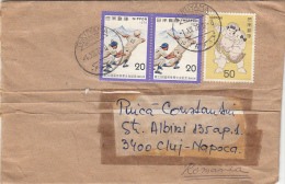 BASEBALL, SUMO PAINTING, STAMPS ON COVER, 1978, JAPAN - Brieven En Documenten