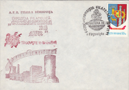 GOLDEN CHRYSANTHEMMUM PHILATELIC EXHIBITION, TARGOVISTE, SPECIAL COVER, 1981, ROMANIA - Storia Postale